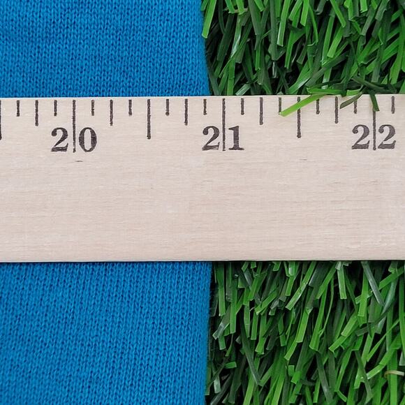 Vintage 90s Hanes Blank Sweatshirt Womens Large 21x22 Boxy Blue - Picture 10 of 11